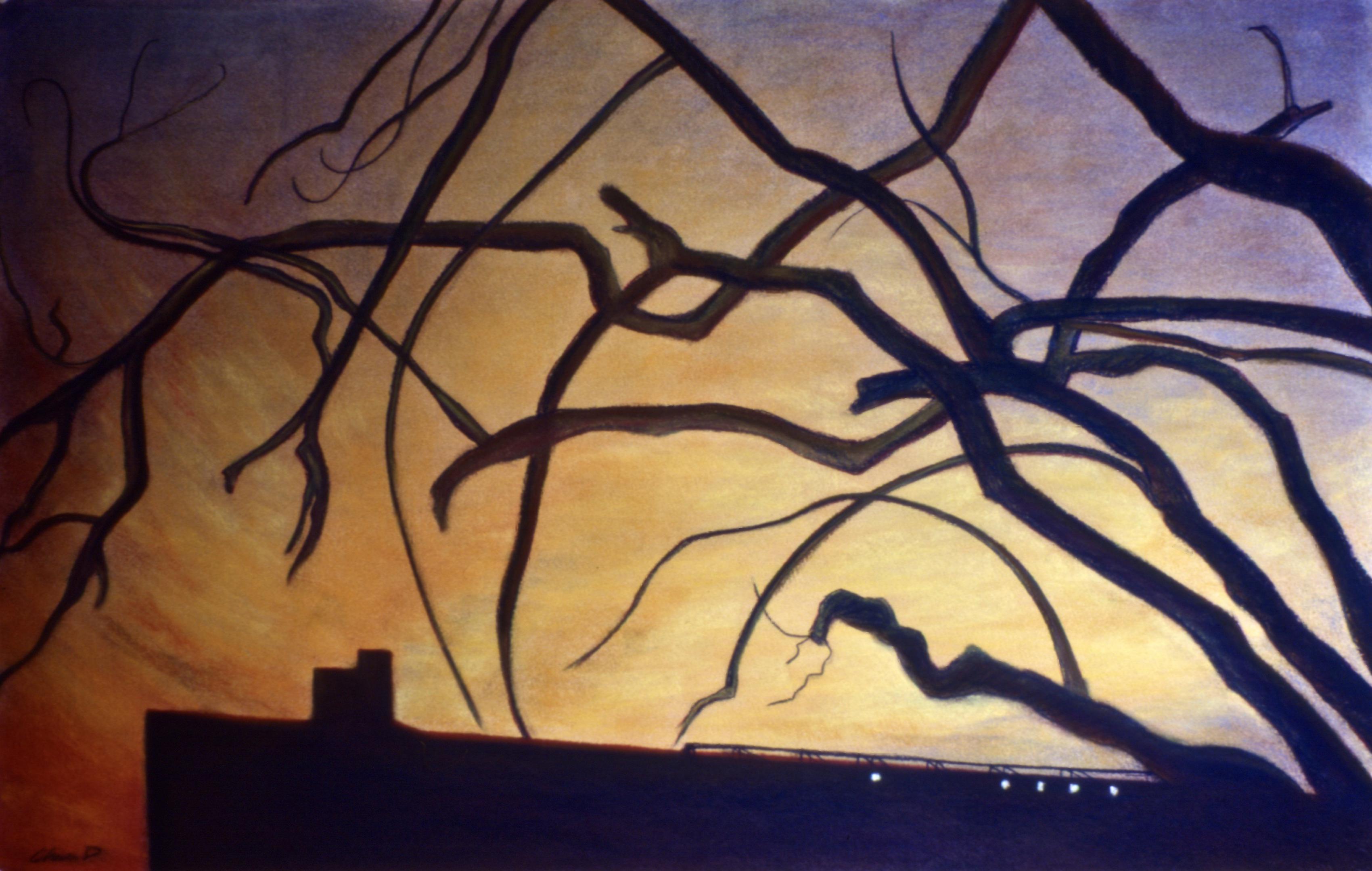 Sunset at Alewife - 64 x 100 cm, 1989