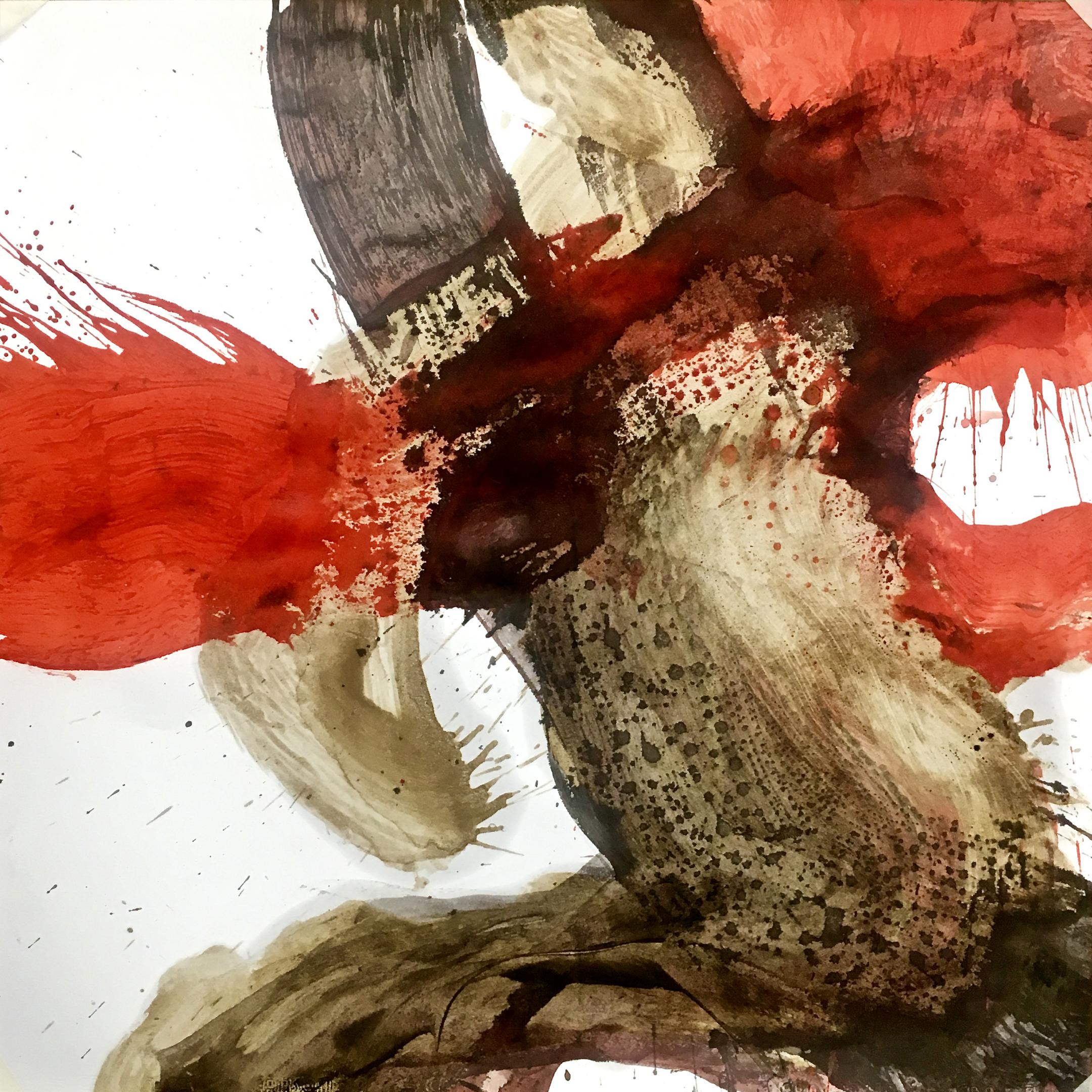 Technique mixte sur papier, 2018